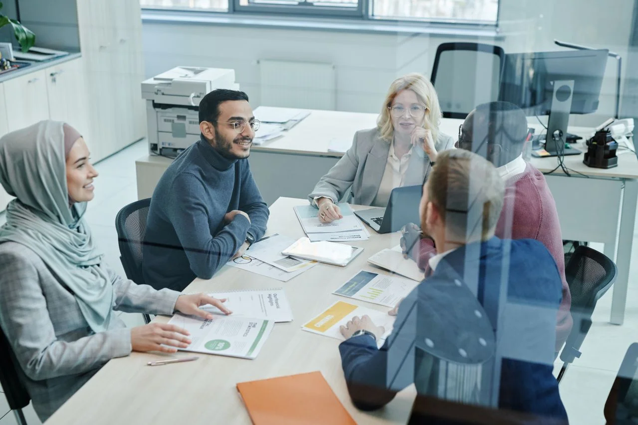 Business team discussing company growth strategy